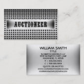 Auctioneer Metal Look Visitekaartje (Voorkant / Achterkant)