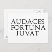 Audaces Fortuna Juvat Briefkaart (Voorkant / Achterkant)