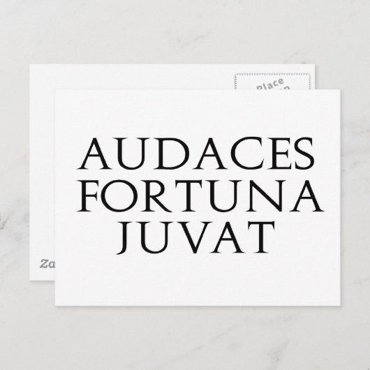 Audaces Fortuna Juvat Briefkaart (Voorkant / Achterkant)