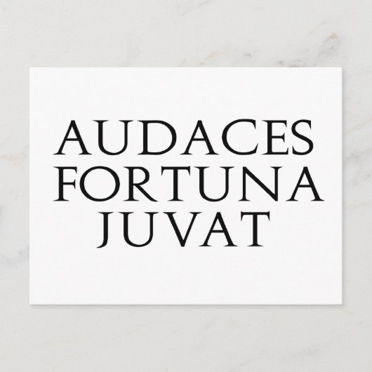 Audaces Fortuna Juvat Briefkaart (Voorkant)
