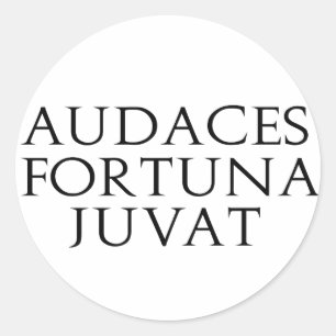 Audaces Fortuna Juvat Ronde Sticker