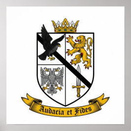 Audacia et Fides Heraldisch wapen Poster