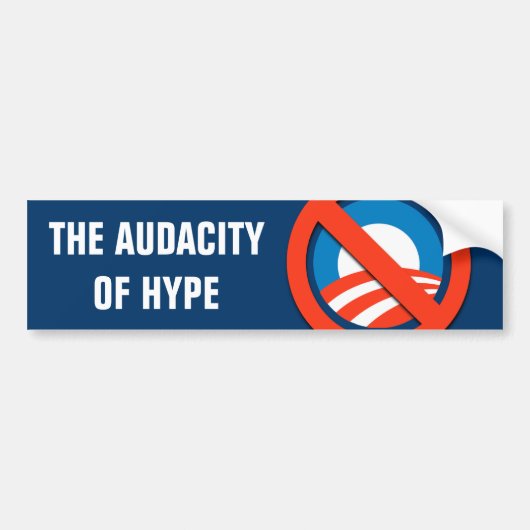 AUDACITEIT VAN HYPE BUMPERSTICKER (Voorkant)