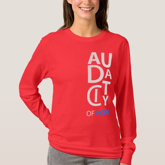 "Audacity" Designer Dames met lange hoes T-shirt (Voorkant)