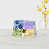 Audacity Sterkte Moed & Vitaliteit Notecard Kaart (Gele Bloem)