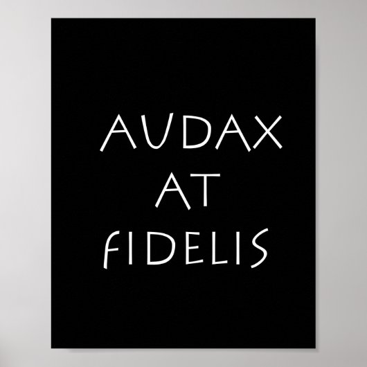 Audax bij fidelis poster (Voorkant)
