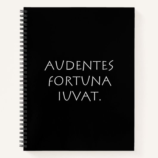 Audentes fortua iuvat notitieboek (Voorkant)