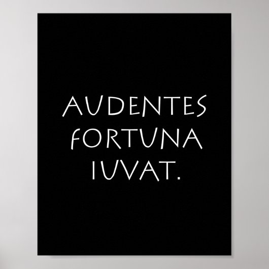 Audentes fortua iuvat poster (Voorkant)