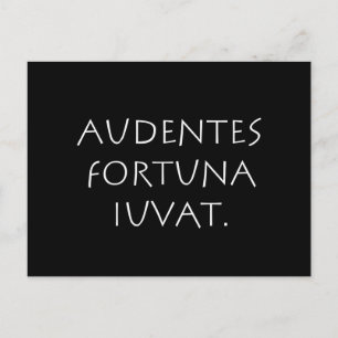 Audentes fortuna iuvat briefkaart
