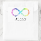 Audhd (adhd en autistisch) neurodiversiteit rechthoekige sticker (Tas)