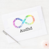 Audhd (adhd en autistisch) neurodiversiteit rechthoekige sticker (Envelop)