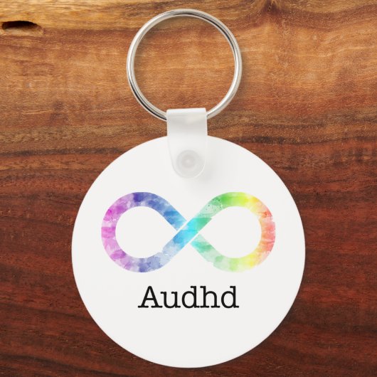 Audhd (adhd en autistisch) neurodiversity sleutelh sleutelhanger (Voorkant)