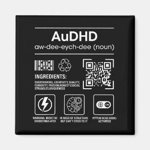 Audhd autisme adhd grappig neurodivergent magneet