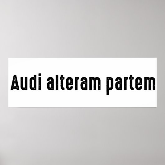Audi alteram partem poster (Voorkant)