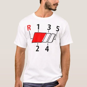 Audi RS Shift-knop voor wit T-shirt
