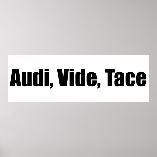 Audi, video, tace poster (Voorkant)