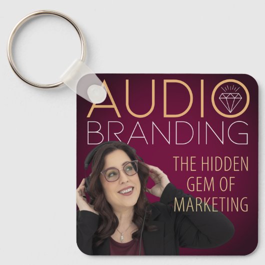 Audio Branding Podcast Sleutelhanger (Voorkant)