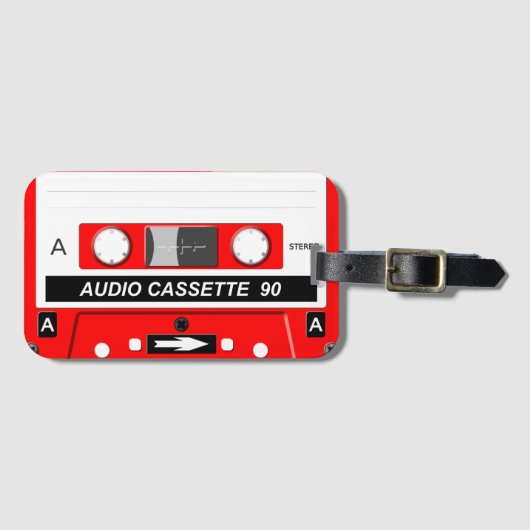 Audio-cassette Bagagelabel (Voorkant (horizontaal))
