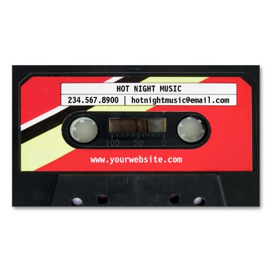 Audio Cassette DJ Magnetisch Visitekaartje (Voorkant)