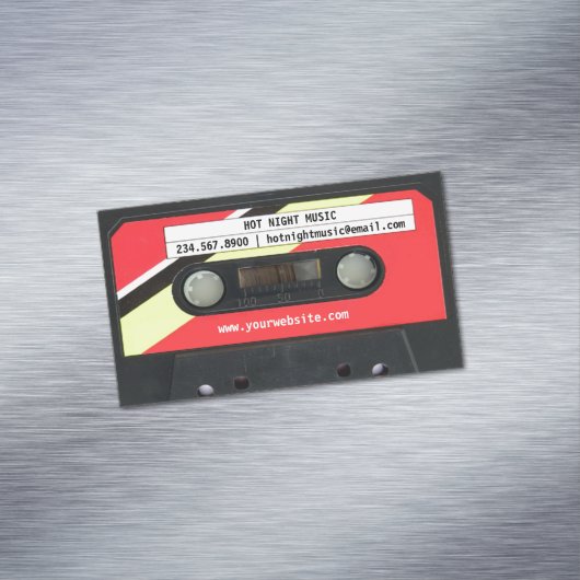 Audio Cassette DJ Magnetisch Visitekaartje (Voorbeeld)