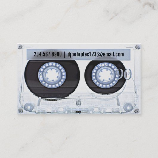 Audio Cassette DJ Visitekaartje (Achterkant)