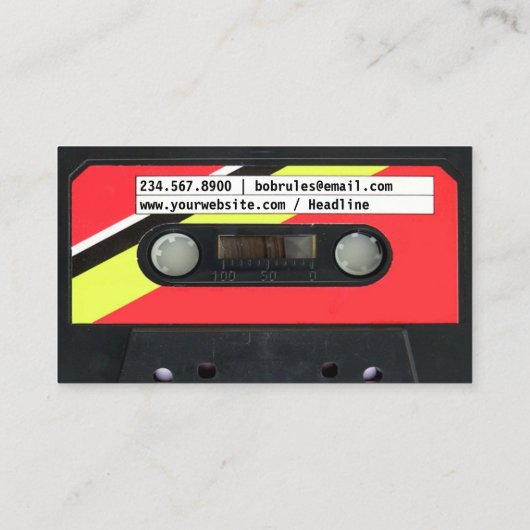 Audio Cassette DJ Visitekaartje (Achterkant)