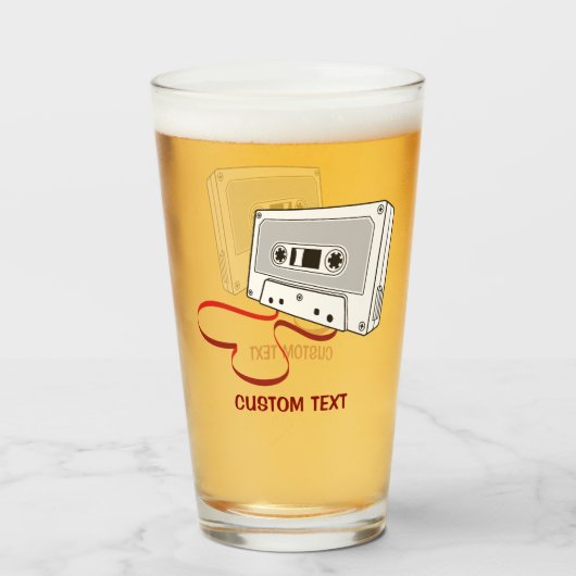 Audio Cassette Glas (Voorkant gevuld)