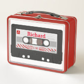Audio Cassette k7 70s 80s  Metal Lunchbox (Voorkant)