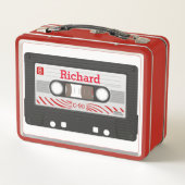 Audio Cassette k7 70s 80s  Metal Lunchbox (Achterkant)