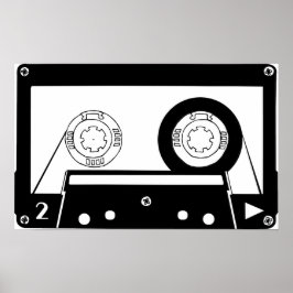 Audio Cassette of Nerd Art Poster