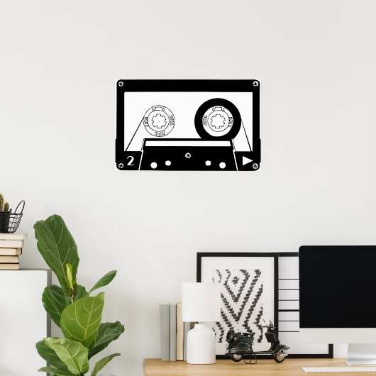 Audio Cassette of Nerd Art Poster (Thuiskantoor)