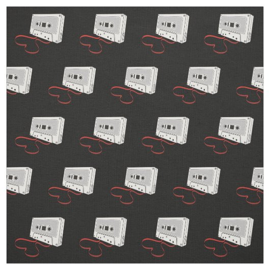 Audio Cassette Patroon Stof (Swatch)
