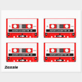 Audio-cassette Rechthoekige Sticker (Vel)