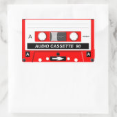 Audio-cassette Rechthoekige Sticker (Tas)
