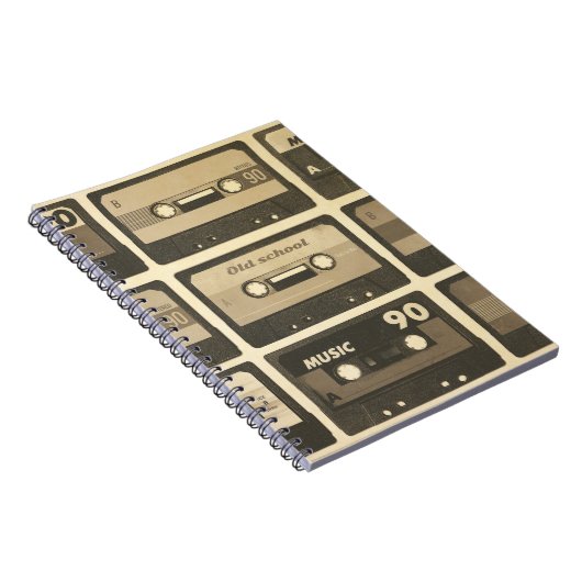 Audio Cassette, Retro Poster Hip-Hop. Notitieboek (Rechterzijde)