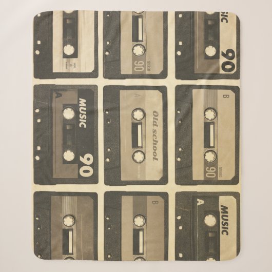 Audio Cassette, Retro Poster Hip-Hop. Sherpa Deken (Voorkant)