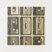 Audio Cassette, Retro Poster Hip-Hop. Wandkleed (Voorkant (horizontaal))