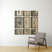 Audio Cassette, Retro Poster Hip-Hop. Wandkleed (In Situ (horizontaal))