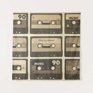 Audio Cassette, Retro Poster Hip-Hop. Wandkleed