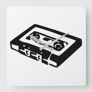 Audio Cassette Vierkante Klok