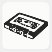 Audio Cassette Vierkante Sticker (Voorkant)