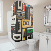 Audio-cassetteband Douchegordijn (In situ)