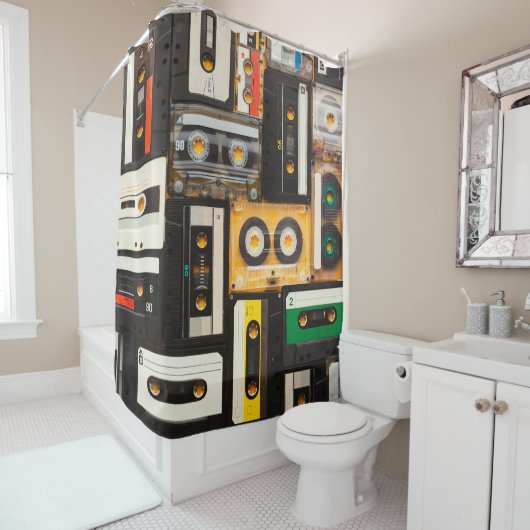 Audio-cassetteband Douchegordijn (In situ)