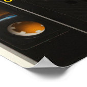 Audio-cassetteband voor retro poster (Hoek)