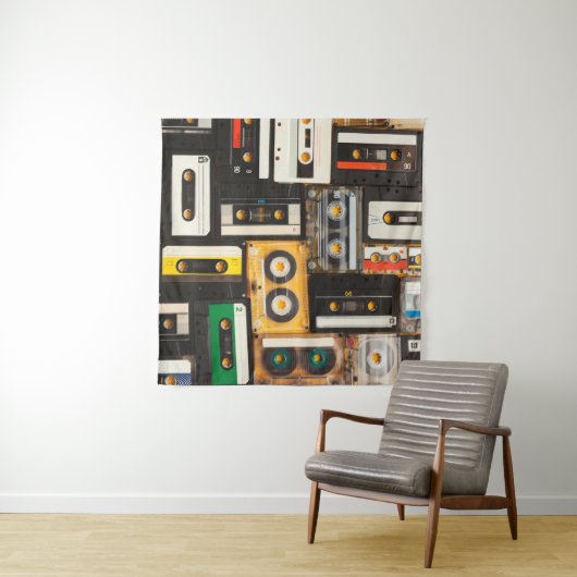 Audio-cassetteband Wandkleed (In Situ (horizontaal))