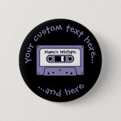 Audio-Cassettebandje Ronde Button 5,7 Cm (Voorkant)