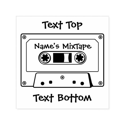 Audio-Cassettebandje Zelfinktende Stempel (Design)