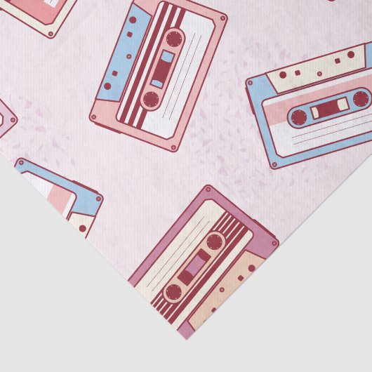 Audio Cassettes, Cassettebandjes, Retro Tissuepapier (Detail)