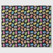 Audio Cassettes Patroon Cadeaupapier (Vlak)