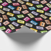 Audio Cassettes Patroon Cadeaupapier (Hoek)